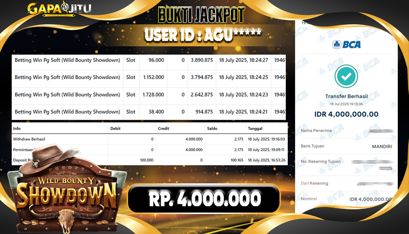 GAPAIJITU JACKPOT SLOT (SUPER SCATER OLYMPUS) Rp.32.500.000.,- LUNAS